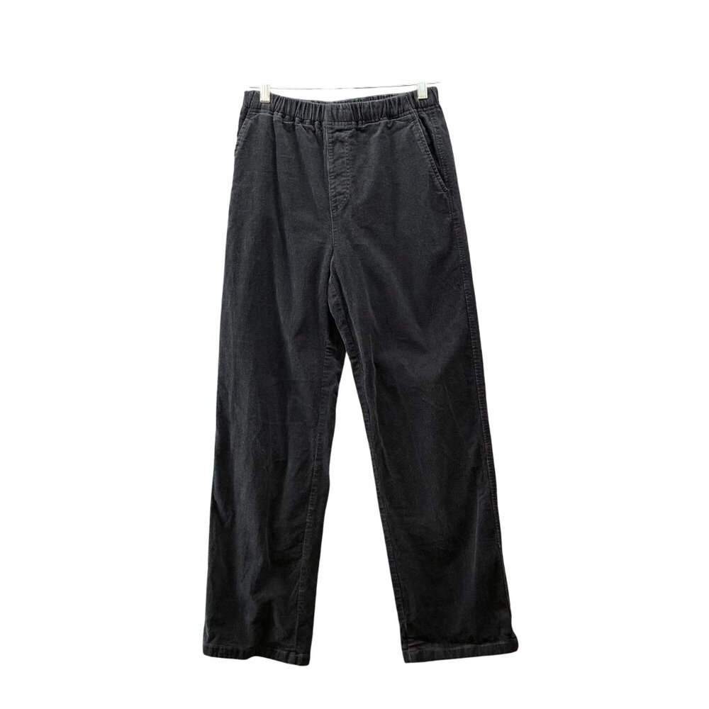 Muji Black Corduroy Straight-Leg Pants